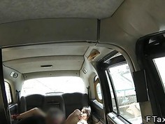 Busty Milf gets anal in a British cab