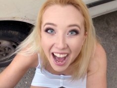 Samantha Rone is sucking the hard cock in POV