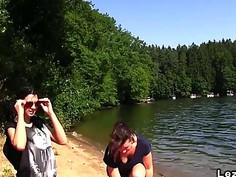 European amateur lesbians licking in woods