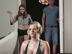 Teen girl gets a lesson from her stepmom