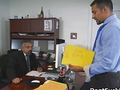 Fucking daddys employee at work in office