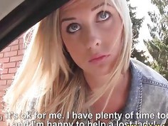 Blonde hitchhiker Vinna Reed getting her cunt banged outdoor