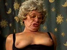 Grey-haired granny Diane rides on a hard cock