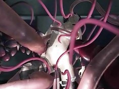 3D Tentacles Destroying a Teen Pussy!