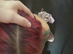 Pink haired punk girl pussy banged