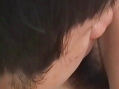 Yui gets doggy fuck in hairy twat