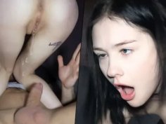 Extreme squirting orgasms by 18 yo teen