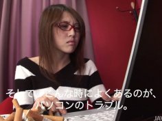 Starting with mobile phone Japanese chick Rino Mizusawa continues with dildo